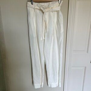 Madewell Paperbag Ivory Trousers